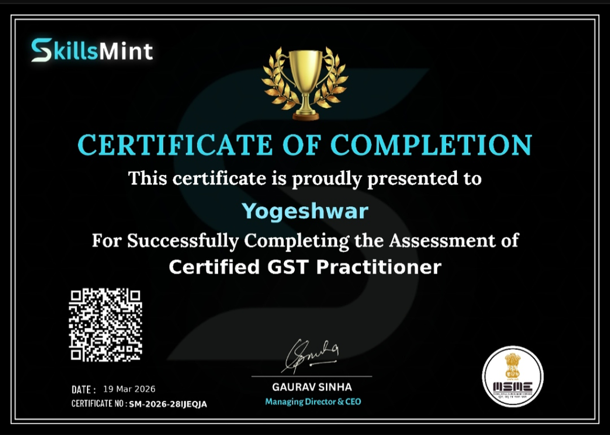 Certified GST Practitioner - Yogeshwar